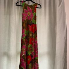 Never Worn! Slight A-Line, Mid-Length But Would Be Longer On Someone Shorter Than 5’8’’. Light And Flowy Material Chic Stretch Maxi Dress With Floral Print, Stretch Floral Print Midi Maxi Dress, Zara Green Floral Print Maxi Dress, Fitted Zara Maxi Dress With Floral Print, Multicolor Stretch Midi Dress With Floral Print, Retro Floral Print Midi Dress For Vacation, Zara Sleeveless Floral Print Maxi Dress, Vintage Sleeveless Dress With Vibrant Print, Zara Sleeveless Floral Maxi Dress