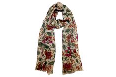 • Versatile styling.• Expressive femininity.• Flower print scarf exudes elegance.• Floral design adds whimsical appeal. Floral Print Shawl Scarf One Size, One Size Floral Print Shawl Scarf, Bohemian Scarves With Floral Print, One Size, One Size Bohemian Scarf With Floral Print, One Size Bohemian Scarves With Floral Print, Bohemian One Size Floral Print Scarves, Bohemian One-size Floral Print Scarves, Chic Cream Silk Scarf For Spring, Chic Cream Scarves For Spring