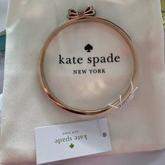 Kate Spade Rose Gold Sparkle Bow Bangle New With Tags And Dust Bag Elegant Rose Gold Bracelets For Spring, Spring Gift Jewelry By Kate Spade, Kate Spade Rose Gold Bracelet Gift, Kate Spade Rose Gold Bracelets For Gift, Kate Spade Pink Bracelet Gift, Kate Spade Pink Bracelets As Gift, Kate Spade Bow Bracelet, Marble Bracelet, Kate Spade Heart