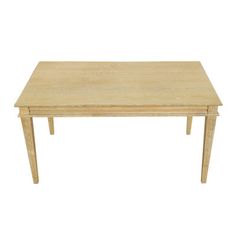 a small wooden table with two legs and a square top on an isolated white background