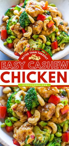 this easy cashew chicken recipe is the perfect weeknight dinner