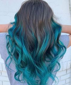 Neon Hair Color, Professional Hair Color, Neon Hair, Hair Color Blue, Hair Dye Colors, Hair Color Dark, Grunge Hair, Hair Color Trends