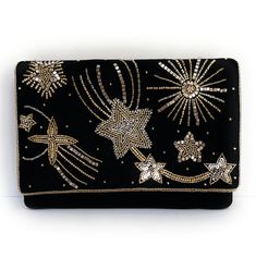 "SAME DAY SHIPPING!! You'll love these gorgeous beaded and embroidered clutch - buy for yourself or/and give as the perfect gift. It can be use as a clutch or cross body bag. Magnetic closure One inside slip pocket Lightweight Canvas lining Dimension: 9\" wide x 6.5\" tall Great for Personalized Gifts, Bridal Shower Gifts, Birthday Gifts, Mother's Day gifts, Gift for Her, Bride to be Gift, Engagement Gift, Bachelorette Gift, Christmas Gifts \"For more styles, visit our Handbags/Purses section\" Velvet Clutch Bag, Elegant Headband, Beaded Clutch Purse, Black Clutch Bags, Clutch Purse Black, Bridal Handbags, Velvet Purse, Velvet Clutch, Embroidered Clutch