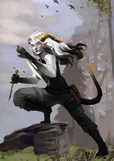 Tiefling With Tattoos, Aasimar Tiefling Hybrid, Teifling Character Art, Horned Character Design, Dnd Tiefling Female, Tiefling Woman