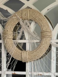 Simple DIY Rope Wreath With a Nautical Vibe - An Organized Season Diy Home Improvement, Unique Diy