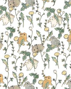 an animal themed wallpaper with many different animals on it's back and sides