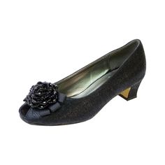 FLORAL Allie women's extra wide width evening dress pump for all your special occasions. This elegant ladies 1.5" low heel evening shoe with a decorative metallic beaded bow on a peep-toe front and all metallic fabric body creates a style and look that fits perfectly for those special events. Features: Extra Wide Width (E) Synthetic Rubber Sole 1.5" Low-Heel Peep Toe Maximum Traction Outsole Questions? Contact Us Anytime Evening Shoes Low Heel, Evening Shoe, Prom Dinner, Beaded Bow, Slip On Dress Shoes, Bridesmaid Shoes, Elegant Ladies, Wide Width Shoes, Wide Shoes