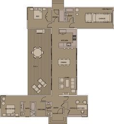 the floor plan for an apartment with two bedroom, one bathroom and another living room