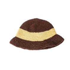 Brown and creamy stripe like macrame yarn hand made hat. This delicate handmade hat completes your total look. This hat is ideal for casual wear Wipe with clean cloth  Made in Turkey Kith And Kin, Handmade Hat, Independent Designers Fashion, Cleaning Clothes, Casual Wear, Macrame, Yarn, Hats, How To Wear