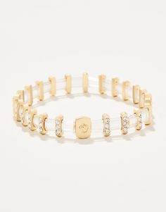 18kt matte gold plated  Slip-on stretch bracelet  Diameter 2.25''  Glass and metal beads, glass crystals  Style #366203 Lowcountry Style, Spartina 449, Fall Accessories, Sparkling Crystal, Better Together, Italian Charm Bracelet, Matte Gold, Metal Beads, Stretch Bracelet