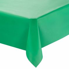 a green table cloth with a white background