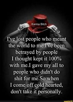 a person wearing a red hat with the words i've lost people who meant the world