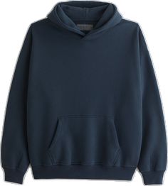 Solid Color Hoodie With Side Pockets And Relaxed Fit, Comfy Blue Sweats With Ribbed Cuffs, Relaxed Fit Solid Hoodie With Side Pockets, Casual Blue Hoodie With Side Pockets, Blue Long Sleeve Sweatshirt With Side Pockets, Navy Casual Sweatshirt With Pockets, Blue Casual Sweats With Kangaroo Pocket, Casual Blue Sweats With Kangaroo Pocket, Blue Oversized Comfy Hoodie