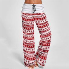 Buy More! Save More!





New Autumn Women Christmas Style Long Pants Vintage Print Casual Wide Leg Pants Streetwear Female Patchwork Loose Pant Casual Christmas Holiday Bottoms, Red Long Pants For Holiday, Red Holiday Long Pants, Holiday Red Long Pants, Casual Holiday Pants For Christmas, Casual Christmas Holiday Pants, Casual Christmas Loungewear Bottoms, Christmas Loungewear Pants, Red Bottoms For Christmas Holiday