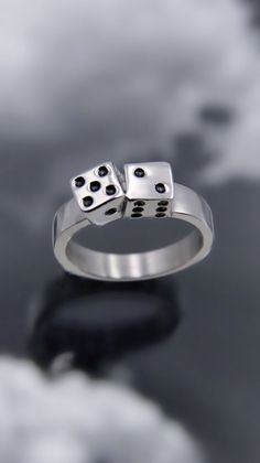 ROLL DA DICE RING – Cyberspace Shop Emo Rings, Emo Jewelry, Edgy Jewelry, Jewelry Accessories Ideas, Green Water, Dope Jewelry, Funky Jewelry, Stainless Steel Ring, Cute Rings