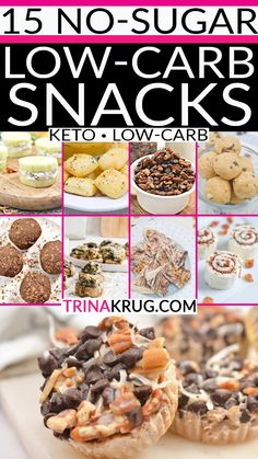 low - carb snacks that are low in sugar, nuts and other things to eat