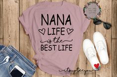 Nana Shirts Ideas, Mimi Shirts, Hd Designs, Nana Svg, Nana T Shirts, Circuit Ideas, Yoga Tees, Nana Shirts, Shirt Sayings