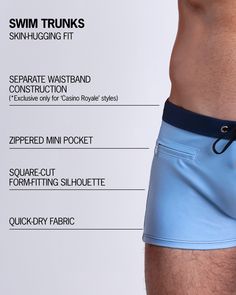 For those who can’t decide between wearing beach shorts or speedo-brief like swimsuits, the new BANG!® Swim Trunks offer the best of both worlds. The silhouette of these square-cut trunks offers the longest outseam and more coverage around the waist section than any of our other swimsuits, almost like wearing shorts. But still, providing that signature skin-hugging fit and compressed shape around the hips of a spandex-fabric piece, which delivers a sexier look. If your poolside vibe or preferred Mens Bathing Suits, Gym Tanks, Suit For Men, Casino Royale, Gym Tank Tops, Tailored Shorts, Swim Brief, Beach Tops, Jogger Shorts