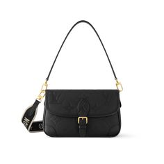 Products by Louis Vuitton: Diane Louis Vuitton Diane, Sporty Fashion, Louis Vuitton Official, Monogrammed Leather, Sporty Style, Satchel Bags, Luxury Handbags, Embossed Leather, Cowhide Leather