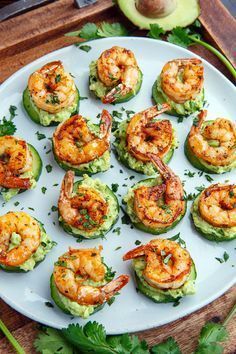 an instagram with shrimp and avocado on it