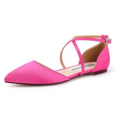 a pink shoe with straps on it