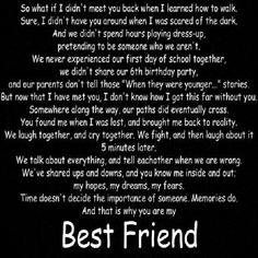 a poem written in white on a black background with the words best friend and an image of