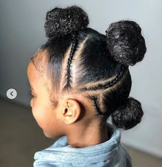 3 Buns Hairstyle, Curly Inspiration, Pelo Afro, Protective Style