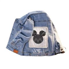 New! Nice Quality Jean Jacket For Kids. It’s Not Disney Brand Tagging Mickey For Exposure. Kids Denim Jacket, Jacket For Boys, Mode Mantel, Cute Mickey Mouse, Mickey Mouse Design, Street Jacket, Autumn Fits, Kids Denim, Jeans Jacket