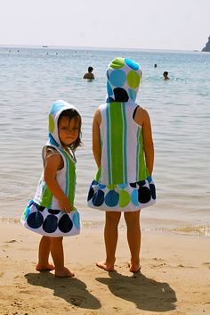 Beach Towel Dress Towel Dress, Kids Sewing, Dress Tutorials, Swim Cover, Baby Sewing, Sewing Clothes