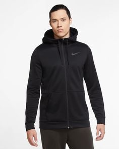 NEW MEN’S NIKE THERMA-FIT FULL-ZIP (FULL ZIP) TRAINING HOODIE SWEATSHIRT!!! IN BLACK WITH DARK GRAY SWOOSH! $68 RETAIL!!! Made with insulating, sweat-wicking fabric, the Nike Therma Hoodie feels soft and warm on the way to and from the gym. A zippered pocket holds your phone. This product is made with at least 50% recycled polyester fibers. PRODUCT FEATURES Therma fabric helps manage your body's natural heat to keep you warm & performance high when temperatures are low Drawcord adjustable hood Zip front Zippered pocket Two front pockets Long sleeves Style: CU6231-010 FABRIC & CARE 100% Polyester Machine wash; line dry Imported Please check out my other items here!!! Gym Outfit Men Nike, Outfit Nike, Gym Outfit Men, Men Nike, Nike Zip Up, Nike Training, Nike Tech Fleece, Black Zip Ups, Active Hoodie