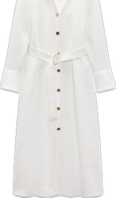 White Shirt Dress For Workwear In Fall, White Collared Midi Dress For Work, White Shirt Dress For Fall Workwear, Collared White Midi Dress For Work, White Fall Shirt Dress For Work, Elegant White Belted Shirt Dress, Chic White Collared Midi Dress, White Collared Midi Dress For Office, White Belted Shirt Dress For Work