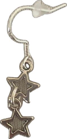 Trendy Dangle Jewelry With Star Charm, Trendy Silver Star Charm Earrings, Trendy Silver Earrings With Star Charm, Trendy Star-shaped Earrings As A Gift, Trendy Star-shaped Earrings For Gifts, Adjustable Star Charm Earrings For Gift, Trendy Star-shaped Single Earring, Trendy Single Star-shaped Earring, Adjustable Sterling Silver Earrings With Star Charm