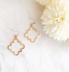 Excited to share this item from my #etsy shop: EMMIE Gold Quatrefoil Earrings, Gold Boho Earrings, Gold Statement Earrings, Gold Moroccan Earrings, Gold Dangle Earrings, Best Friend Gift #gold #floral #women #bohohippie #bohoearrings #minimalistearrings Gold-tone 14k Gold Filled Earrings For Gift, Hypoallergenic Gold Brass Earrings, Gold French Hook Earrings 14k Gold Filled, Gold 14k Gold-filled Earrings For Gift, Gold Hypoallergenic Teardrop Plug Earrings, 14k Gold Filled Earrings For Gifts, Hypoallergenic 14k Gold-filled Gold Earrings, Gold Nickel-free Drop Earrings, Gold Nickel-free Drop Plug Earrings