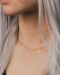 This 14K gold Saturn Chain features 1.7mm faceted bead elements. A unique, modern chain that will become a staple in your wardrobe. NECKLACE DETAILS: Length: 16 Inches & 18 Inches Millimeter: 0.90 Closure: Lobster Average Weight (g): 16" is 1.67 grams; 18" is 1.84 grams Available in 14K Yellow Gold ***These necklaces have a 4 week lead time. If you need your necklace sooner than that, please contact us prior to ordering to verify if that's possible.*** | Faceted Bead Saturn Chain Necklace In 14K Yellow Gold Ring - by Staghead Designs - Unisex Elegant Faceted Jewelry In Recycled Gold, Elegant Recycled Gold Faceted Jewelry, Delicate Sterling Silver Jewelry With Beaded Chain, Dainty Everyday Faceted Necklaces, Delicate 14k Gold Satellite Chain Necklace, Faceted Yellow Gold Jewelry In Recycled Gold, Faceted Yellow Gold Jewelry From Recycled Gold, Yellow Gold Faceted Recycled Gold Jewelry, Gold Plated Satellite Chain Choker