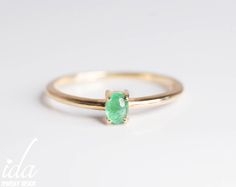 14K solid gold emerald ring is a minimalist piece of emerald jewelry. This unique gemstone ring can also be an engagement ring.... Handmade jewelry; We handmade each piece with care and love ♡ ★ PRODUCT DETAILS; Gemstone Size: 3*5mm oval cut emerald. Material Options: 14K (White Gold - Rose Gold - Yellow Gold) Size Options: All ring sizes ★ HOW TO PLACE YOUR ORDER; Please select your preffered material and size from the menu during check out. ★ PROCESSING & SHIPPING *We ship to worlwide, ple Minimalist 14k Gold Emerald Ring With Prong Setting, Minimalist Emerald Cut Emerald Ring For May, Everyday Yellow Gold Solitaire Emerald Ring, Dainty Green Jewelry With Simple Design, Green Jewelry With Simple Design As Gift, Everyday Emerald Ring In Yellow Gold, Everyday Solitaire Emerald Jewelry, Everyday Oval Emerald Jewelry, Simple Green Jewelry For Gifts