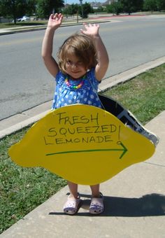 Lemonade Stand Tip Jar, Lemonade Stand Party, Fresh Squeezed Lemonade, Holguin