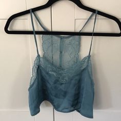 Gorgeous Blue Lingerie Top Lace Detailing Never Worn Putchased At A Boutique, Unsure Of Brand One Small Snag, Last Photo Blue Bra-friendly Camisole Crop Top, Blue Cami Crop Top Bra Friendly, Blue Cami Crop Top, Bra Friendly, Blue Bra-friendly Camisole Top, Blue Camisole With Spaghetti Straps And Bra Friendly, Blue Cami Camisole For Daywear, Blue Camisole For Daywear, Blue Lace Trim Camisole, Blue Camisole Top For Night