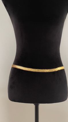 elegant and simple stacked lira belt- approx 30 inches long from lira to lira with 3 inch extender. (can be customized to larger or smaller- please dm with questions  .5 inch wide Belly Chain, Body Jewellery, Real Gold, Body Jewelry, Etsy Accessories, Handmade Items, Bathing Beauties, Accessory Gift, Electronic Accessories