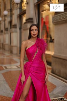 Prom Dress With Train, One Shoulder Prom Dress, Tarik Ediz, Mother Wedding Dress, Timeless Dress, Satin Prom Dress, Women's Evening Dresses, Gala Dresses, Glam Dresses