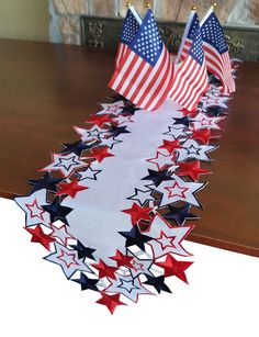 an american flag made out of stars on a table