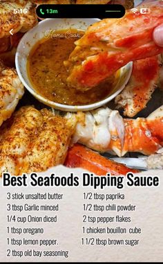 the best seafood dipping sauce is in this recipe for lobsters and crab legs