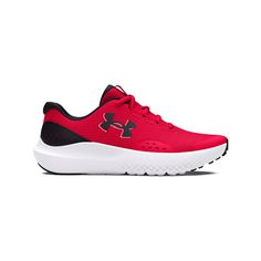 These Under Armour Grade School UA Surge 4 Kids' running shoes are a wardrobe must-have. Click this FOOTWEAR GUIDE to find the perfect fit and more! TECHNOLOGIES & FEATURES Lightweight and breathable TPU heel overlay for added durability and support Lace-up closure for a secure fitDETAILS Mesh, TPU upper Fabric lining EVA midsole and footbed Rubber outsole Round toe Lace-up closure Spot clean Imported Color: Red Black Black. Gender: male. Functional Red Trail Running Shoes With Round Toe, Red Sneakers With Rubber Sole For Errands, Red Breathable Trail Running Shoes With Round Toe, Under Armour Running Shoes With Boost Midsole For Jogging, University Red Sporty Running Shoes With Cushioned Footbed, Casual Under Armour Trail Running Shoes For Sports, University Red Running Shoes With Cushioned Footbed For Sports, Sporty University Red Running Shoes With Cushioned Footbed, Casual Under Armour Running Shoes For Jogging