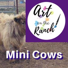 an animal with the words art on the ranch in front of it's image