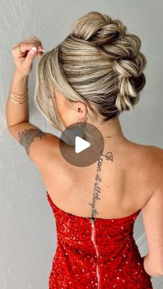 Wedding Hair Updo Long Hair, Updos Long Hair Easy, Summer Hairstyles For Wedding Guest, Simple Updo With Braid, Funky Updos For Long Hair, Medium Hair Styles Formal, Braid Mohawk Updo, Easy Diy Updos For Medium Hair Wedding, Dramatic Updo Hairstyles