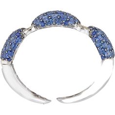 Elevate your jewelry collection with the stunning Mosaique Bangle Bracelet in Blue Sapphire from Piranesi. This breathtaking piece boasts a whopping 47.28 carats of Oval Blue Sapphire, expertly set in 18K White and Black Gold, and accented by 0.48 carats of Round Diamonds. The intricate design of the bracelet is reminiscent of a beautiful mosaic, with each sapphire perfectly placed to create a cohesive and striking look. Whether you're treating yourself or searching for the perfect gift for a lo White Gold Bangle, Black Gold Jewelry, Blue Sapphire Diamond, Gold Bangle Bracelet, Fine Jewelry Gift, Blue Bracelet, Intricate Design, Metal Bracelets, Gold Bangles