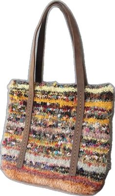 Bohemian Brown Hand Knitted Shoulder Bag, Bohemian Brown Hand-knitted Shoulder Bag, Bohemian Hand-knitted Brown Shoulder Bag, Multicolor Knitted Tote Bag, Hand Knitted Tote Shoulder Bag For Daily Use, Vintage Multicolor Crochet Bag For Everyday Use, Bohemian Knitted Tote Bag, Brown Hand-knitted Crochet Tote Bag, Multicolor Hand Knitted Shoulder Bag For Daily Use