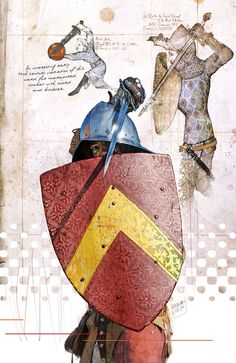 Medieval Shield, Medieval Drawings, Historical Warriors, Empire Romain, Ancient Warfare