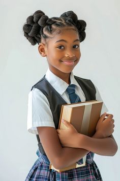 School Girly Photography, Student In Uniform, African School, African Portrait, American Student, Back To School Flyer, Dark Skin Makeup Tutorial, Classroom Background, Girl Uniform