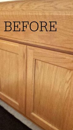 the before and after of a kitchen cabinet door