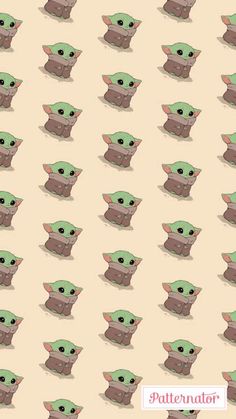 an image of the baby yoda pattern on a wallpaper with text that reads,